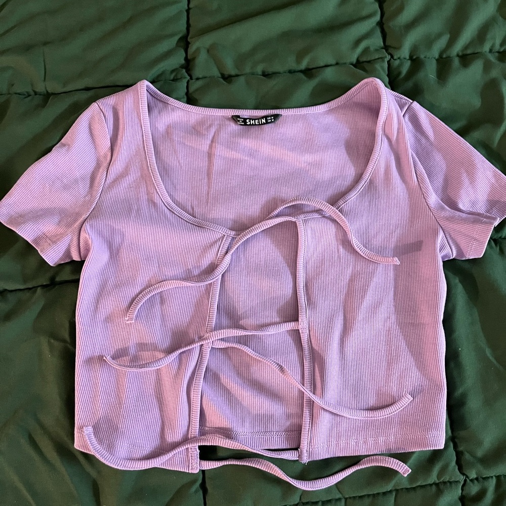 Purple crop top